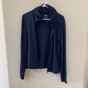 Uniqlo Navy Airism Zip Up Jacket
